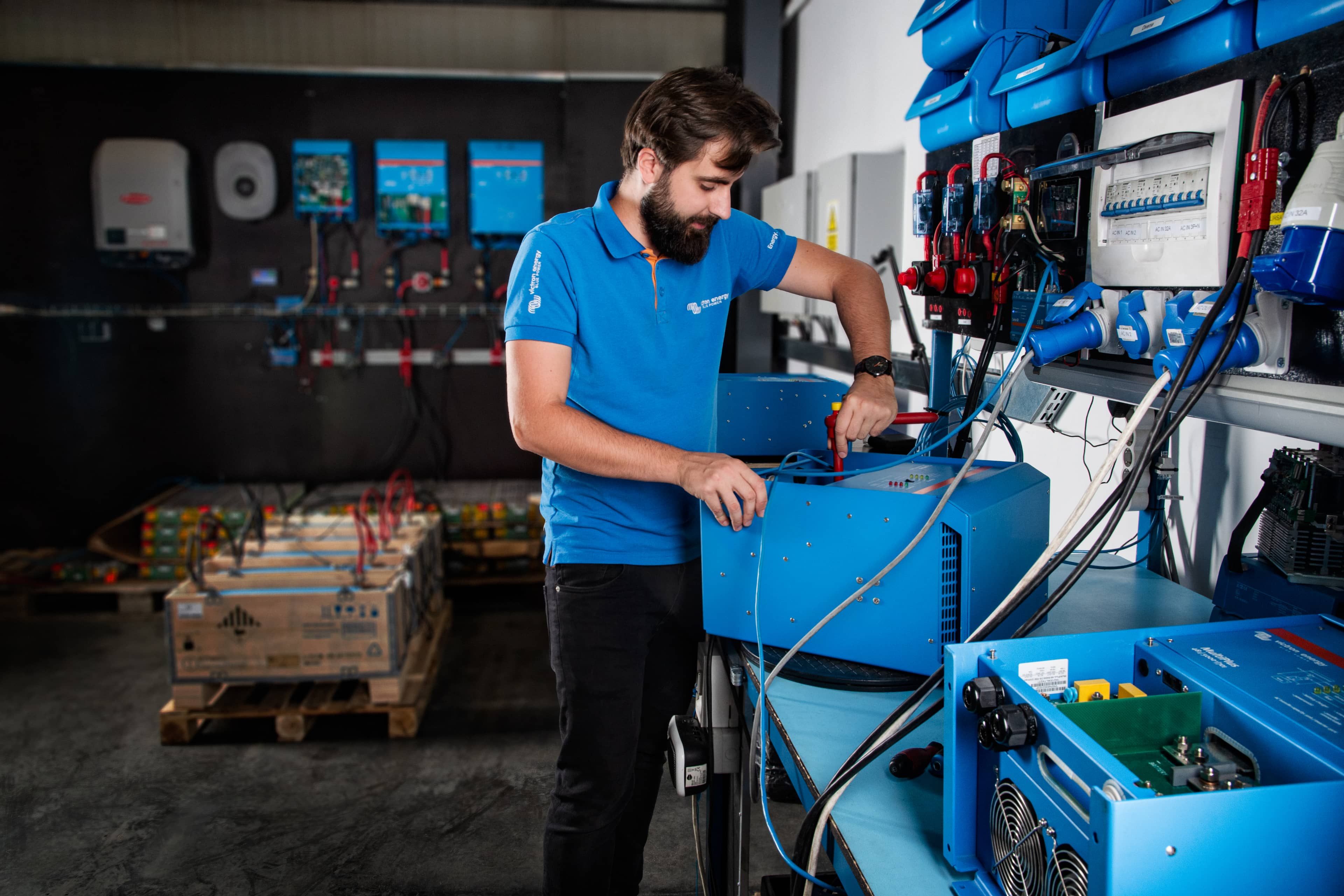 Person standing in front of a boat