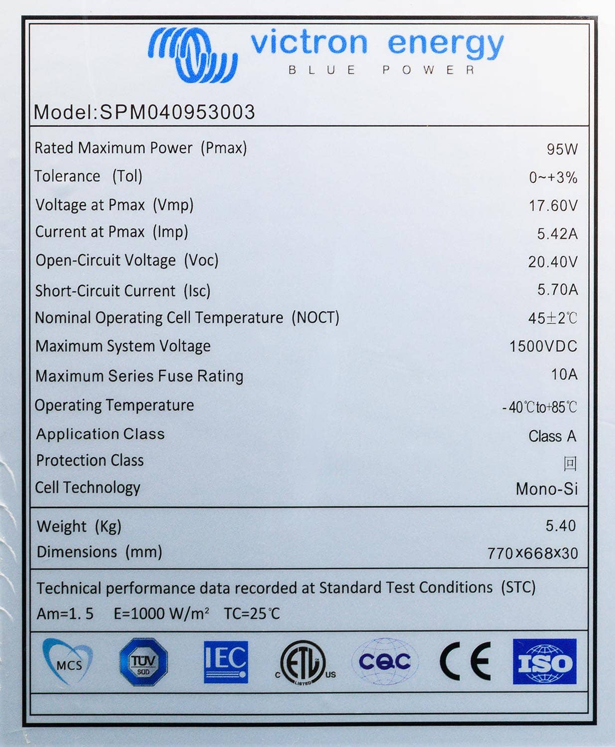 95W-30 cells Mono 770x668×30mm 4c (back) thumbnail