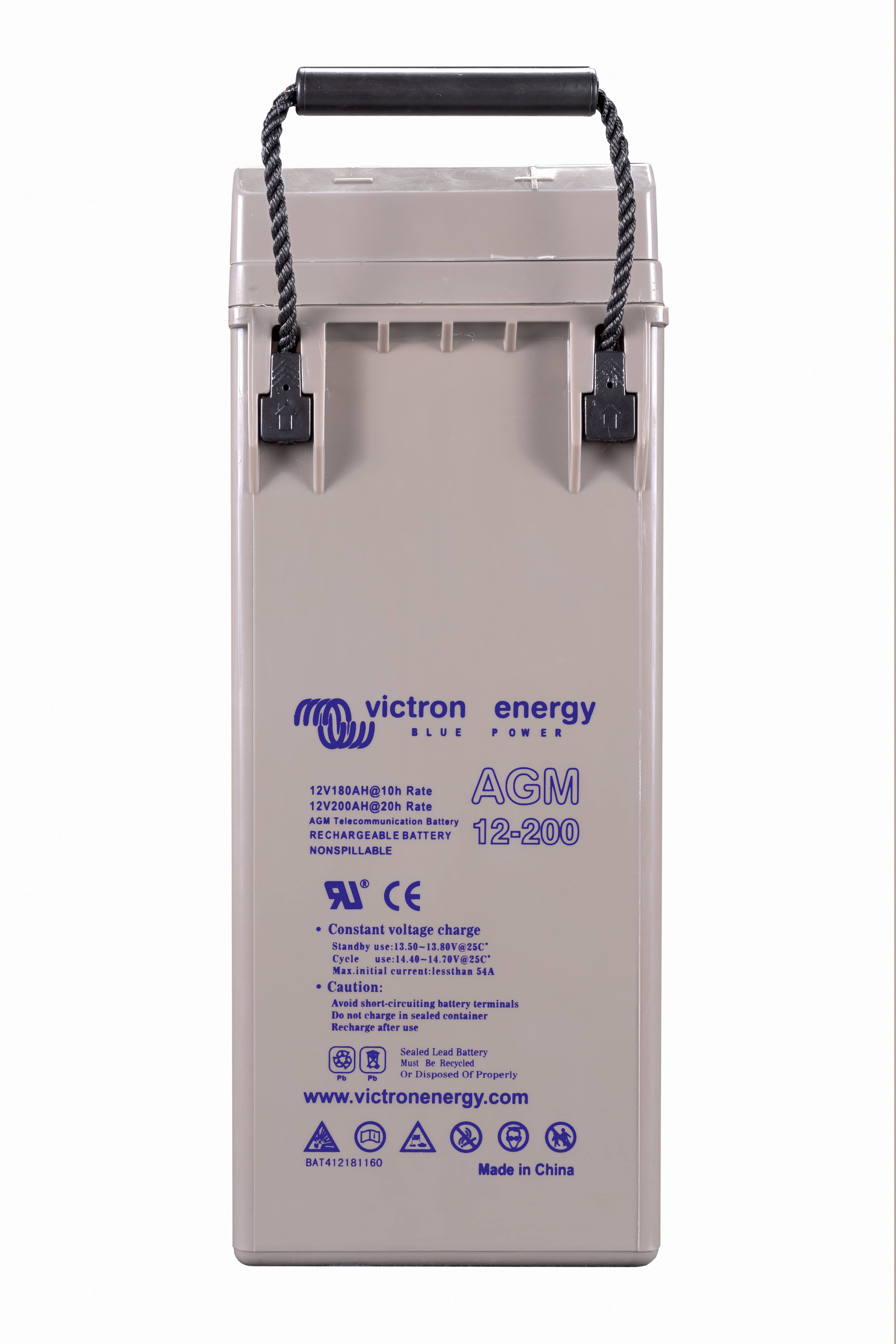 12V 200Ah AGM Deep Cycle Battery (side) thumbnail