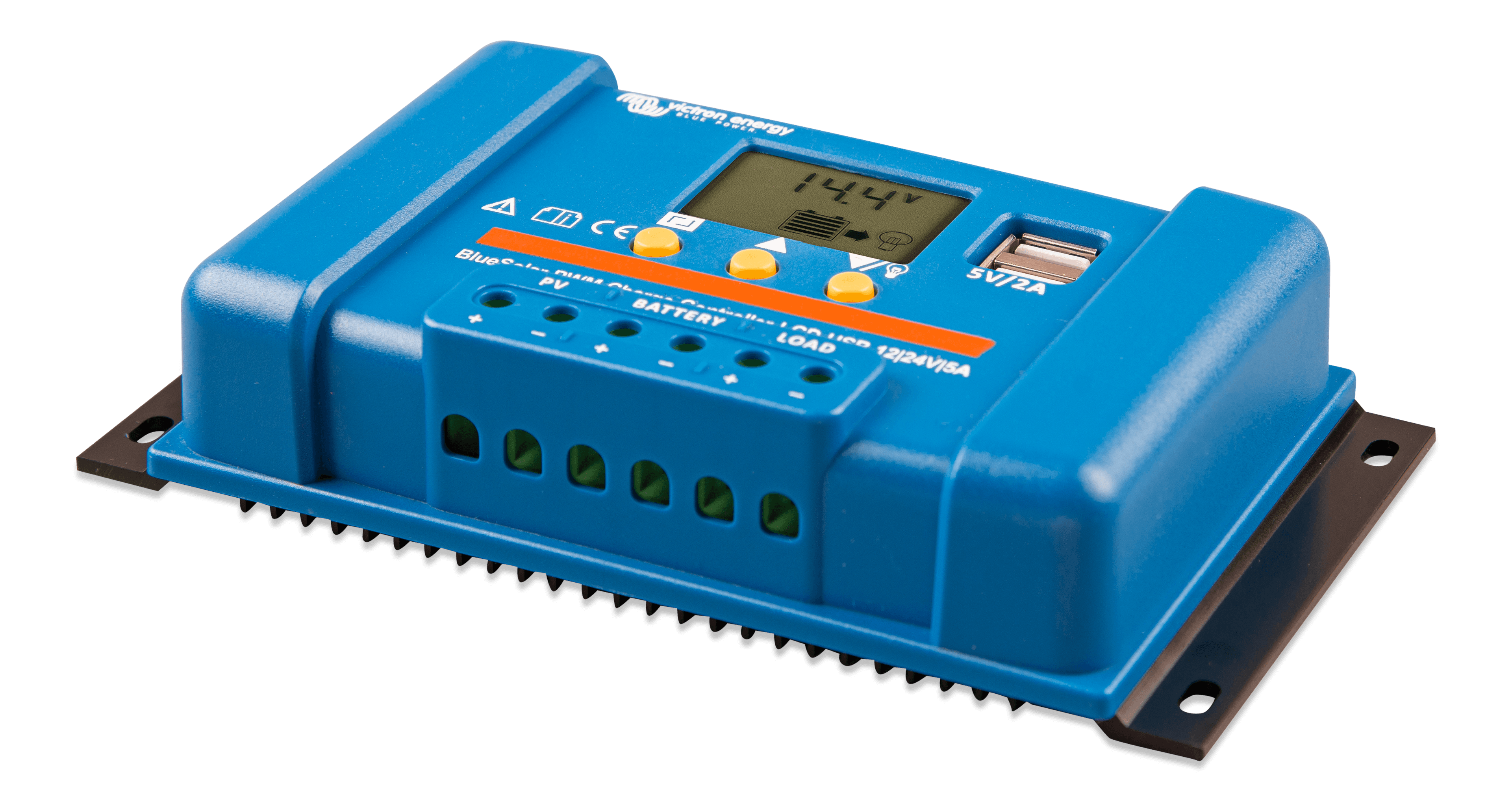 BlueSolar PWM Charge Controller LCD USB 12/24V-5A (left)  thumbnail