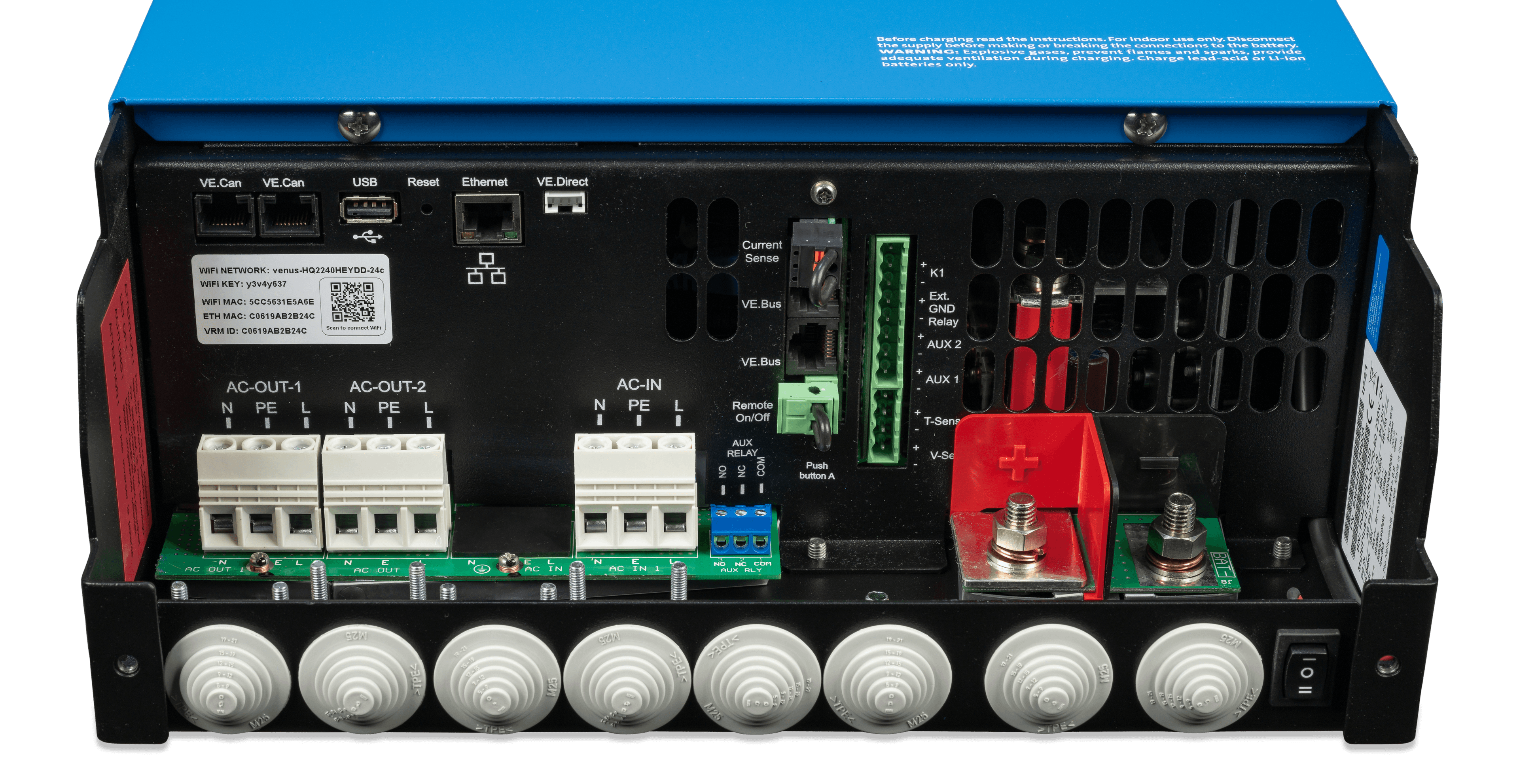 MultiPlus-II 48V 5kVA 50-70 230V GX (connections) thumbnail